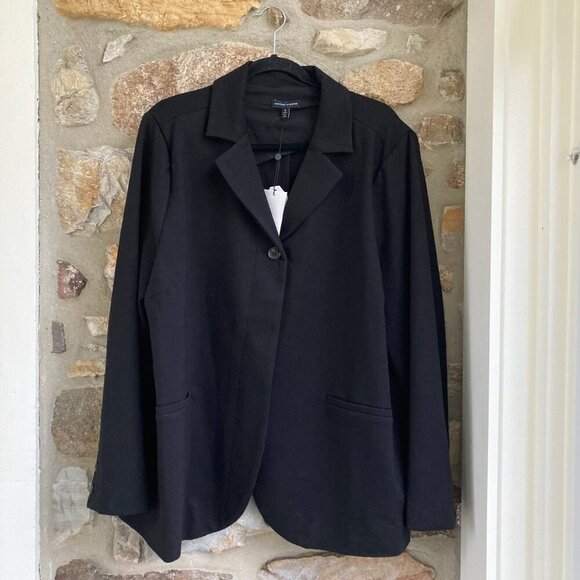 NWT Universal Standard Janelle Tailored Ponte Blazer Black $198 Large (22-24) - Picture 4 of 12